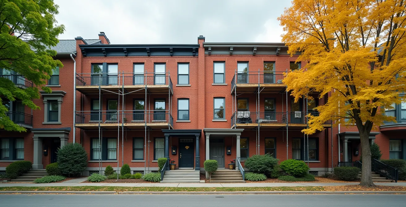 Calendrier visuel montrant les meilleures périodes pour les travaux de maçonnerie au Québec avec les conditions météo