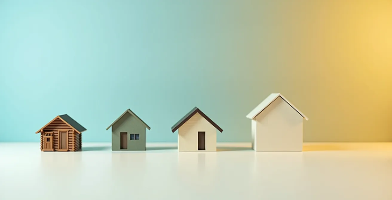 Carte schématique des zones climatiques du Québec avec maisons représentatives