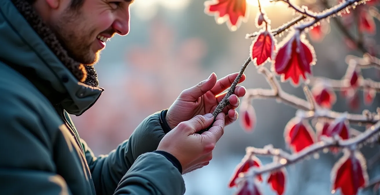 Aménagement paysager québécois avec plantes indigènes offrant un intérêt visuel quatre saisons
