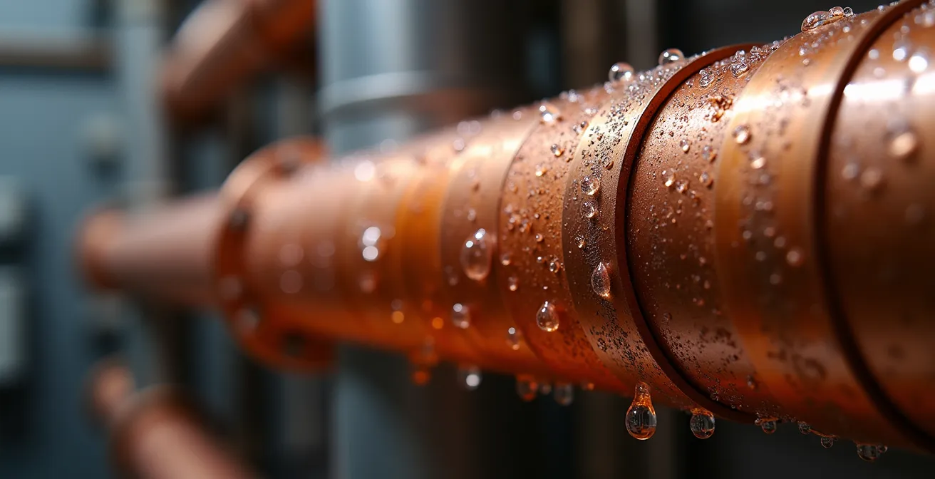 Vue en coupe d'un système Power-Pipe installé dans un sous-sol québécois typique
