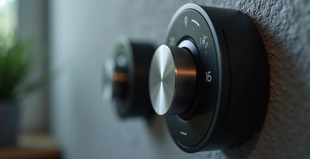 Thermostat intelligent programmé pour la gestion bi-énergie dans une maison québécoise